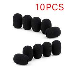 10个装黑色麦克风防风罩替换泡沫套，适用于会议麦克风 - 黑色 - 查看 7