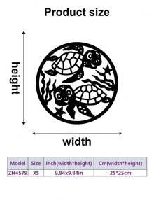 1pc Fashionable Metal Sea Turtle Wall Art - Coastal Home Decor, Suitable For Beach Themed Bedroom And Ocean Enthusiasts - Ideal Holiday Gift, Sea Turtle Decoration