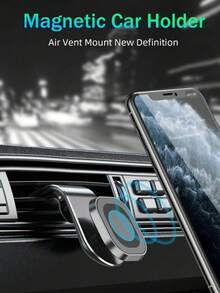 1 件创意新型磁性车载手机支架，强磁 7L 型汽车导航出风口手机支架，重力支架 - 均碼 - 查看 7