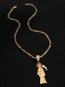 1PC Sickle Death Reaper Light Luxury Charm Gorgeous Necklace Versatile Clavicle Chain Jewelry - Multicolor - View 6