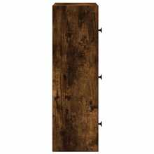 Libreria Larryhot in rovere affumicato 40x24x77 cm in legno ingegnerizzato, resistente e durevole, facile da montare, stile decorativo, adattA, Per riporre soprammobili, statuette, libri, piccoli oggetti, ecc. - Castano - Visualizzare 6