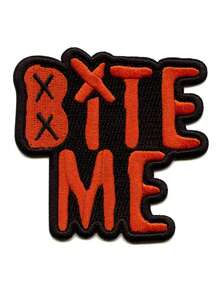 1PC Bite Me PatchPunk Rock Album Embroidered Iron-On - Multicolor - View 1
