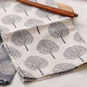 1/2/6pcs Retro Fortune Tree Classic Napkins, Suitable For Wedding, Valentine's Day And Home Decor