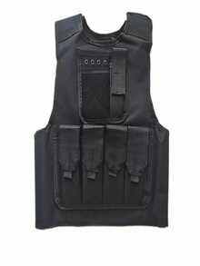 1 pezzo Gilet da esterno, Equipaggiamento CS, Gilet per il gioco del mangiare pollo, Armatura di livello tre per uomo e donna, Equipaggiamento traspirante, Gilet da allenamento, Con tasche sul retro in grado di contenere sacche d'acqua e altre attrezzature - Multicolore - Visualizzare 9