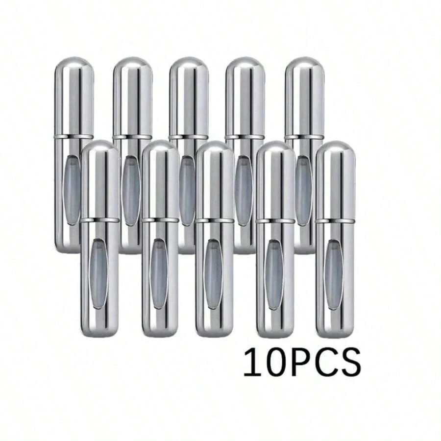 1/5/10pcs, 5ml Perfume Atomizer Reusable Spray Bottle, Portable Travel Perfume Spray Bottle, Perfume Spray, Mini Perfume Sample Bottle, Perfume Bottle - 銀色 - 查看 1