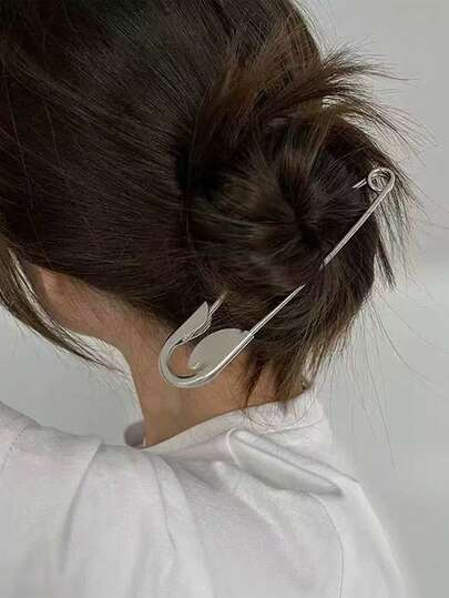 Pinza de pelo de metal extra grande, accesorio de cabello único y grueso, extensión de moño, pasadores para el cabello