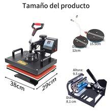 Plancha Sublimadora Control Digital Manual Sublimación29x38 - Negro - Ver 8