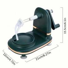 1pc Easy-Twist Apple Peeler Manual Multi-Functional Fruit Peeling Tool With Durable Green Black Design Effortless Apple Peeling For Home Kitchen No Electricity Needed - màu xanh lá cây nhạt - Xem 3