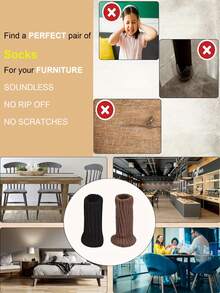 24/16/4pcs Chair Leg Socks - High Elasticity Knit For Scratch Protection, Durable Furniture Floor Protectors, Ideal For Hardwood Floors, Easy Install, Fits All Chair Sizes