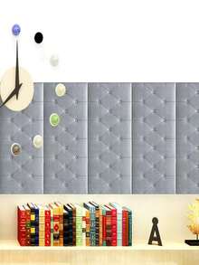 4 件 27.55 X 13.78 X 0.16 英寸，3D 墙板，压花 XPE 泡沫壁纸，仿皮革纹理，压花纹理，圣诞家居装饰，儿童房装饰，可重复使用，可定制，床头板衬垫，隔音厚壁装饰，房间装饰，防水、防潮、防尘、防撞贴纸