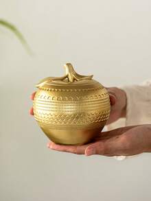 1 pieza Decoración de resina con forma de manzana, adorno de estilo lujoso y creativo, adecuado para escritorio, oficina, estantería, entrada, sala de estar, decoración del hogar, Navidad, Nochebuena, decoraciones navideñas, decoración de habitación, invierno