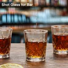 1/6 pièces Verres à shot de 50 ml, verres à shot en verre transparent en vrac pour la vodka, la téquila, le whisky et les spiritueux