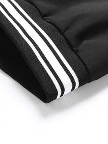 Jachetă Varsity pentru femei, toamnă și iarnă, jachetă bomber de baseball, haină exterioară în stil universitar cu fermoar alb-negru, jachetă casual la modă pentru fete