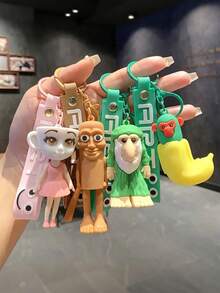 1pc Tralalero Tralala Keychain - Funny Italian Meme Characters (Shark, Sneakers, Brain Decay Image) - Durable PVC Covered Charm With Metallic Exterior - Cute Desktop Decoration, Birthday/Christmas Gift For Anime Fans, Internet Culture Enthusiasts - Novelty Keychain Accessory, Gift Item, Joke Design, Metallic Exterior, Holiday Gift, Quirky Accessory, Sturdy Keychain, Collectible, Gift Shopper Gift Ideas