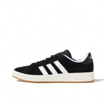 adidas Grand Court Base 00s 舒適薄底 耐磨 低筒 板鞋 男女同款 黑白色