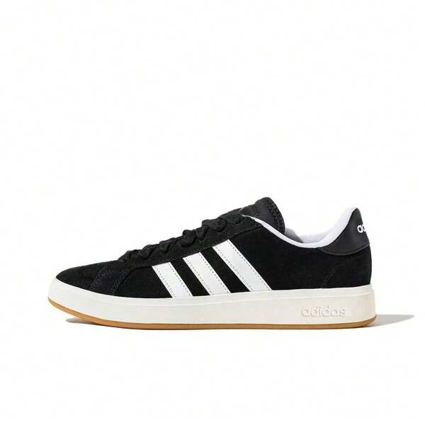  adidas Grand Court Base 00s 舒適薄底 耐磨 低筒 板鞋 男女同款 黑白色