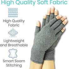 1 pereche de mănuși neutre pentru bărbați și femei, mănuși cu degete expuse multicolore, mănuși tricotate elastice calde, sindrom de tunel carpian, artrită reumatoidă, tendinită, mănuși de compresie avansate violet deschis, foarte potrivite pentru utilizare zilnică, tastare, muncă