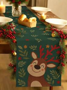 1 pièce Chemin de table renne de Noël, Chemin de table décoratif de Noël, Chemin de table aspect lin de Noël, Chemin de table, Chemin de table, 1 pièce Chemin de table, 4 pièces Sets de table, 1 pièce Housse de coussin, 3 produits disponibles, Décoration saisonnière d'intérieur et d'extérieur pour l'hiver, Décoration de Noël pour la maison, Décoration de chambre de Noël, Décorations de fête de Noël