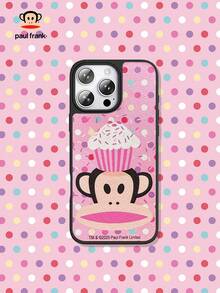 粉色官方授权 Paul Frank 纹理手机壳，全方位防震摄像头保护，适用于 13/14/15/16 Pro Max - 彩色 - 查看 1
