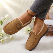 Women's Snow Boots And Women's Loafers, Featuring A Slip-On Design, Plush-Lined Interior, Windproof And Warm Properties, Lightweight And Non-Slip Performance, Casual And Sporty Style, Stylish And Versatile Look, Machine Washable, Suitable For Dating, Shopping, Walking And Office Wear, Are Ideal Choices For New Year Gifts And Valentine's Day Gifts. - 卡其色 - 查看 3