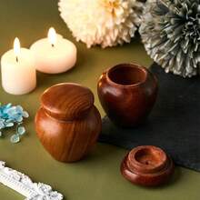 2 Pcs Urns Human Ashes Wood Small Keepsake Cremation Urn Grain Human Or Pet Ashes Funeral