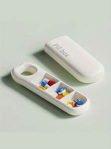 Portable Mini Pill Organizer, Portable Pill Box, Travel Pill Box, Mini Pill Box, Carry Pill Box At Workwith 3 Compartments For Travel, Home Organization And Storage, Ideal For Daily Medication Management, Portable Pill Box - Multicolor - View 6