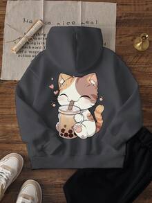 1 Stück Mädchen Lässig Bedruckter Sweatshirt, warm thermisch gefüttert, Langarm, Pullover, geeignet für Valentinstag - Lustiger und farbenfroher Sweatshirt, um die Fantasie jedes Kindes zu inspirieren