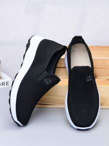 أحذية رياضية كاجوال سهلة الارتداء للرجال، أحذية مريحة ذات نعل ناعم مناسبة للآباء متوسطي العمر والمسنين، مناسبة للقيادة والمشي - الأسود - مشاهدة 8