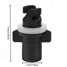 Air Valve Adapter Inflatable Fishing Boat Assault Boat Rubber Boat Kayak Inflatable Nozzle Conversion Head Paddle Board, Beach Essentials, Beach Accessories, Pool Float - Black - View 3