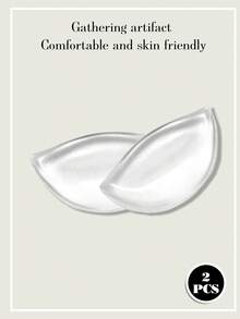 2/4 Piece Silicone Inserts Without Any Adhesive. Can Be Used Directly Inside Underwear. Reusable Bra Pads. Ideal For Swimming And As A Hidden Bra Pad. Completely Upgraded And Thickened.