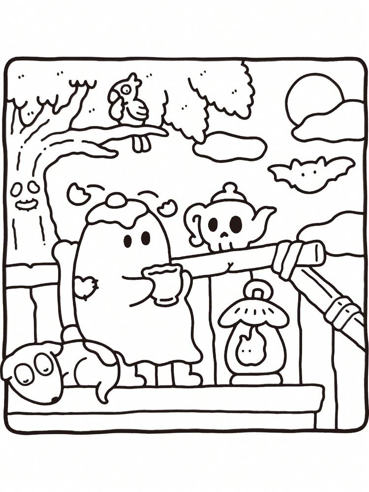 1 pieza Cozy Coloring Book [Cute] Libro para colorear con dibujos de criaturas adorables. Libro de pintura Montessori, juguete creativo y fácil de colorear con líneas. Ideal para Navidad, Halloween. [Esencial hecho a mano] Útiles escolares para la vuelta al cole. Juguetes de rompecabezas para la primera infancia. - Unitalla - Añade 9