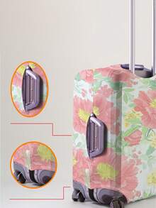 Capac compartiment bagaje cu model floral, 18-32 inch, capac flexibil pentru compartiment bagaje, potrivit pentru capacul compartimentului bagaje de 18-32 inch, protector anti-zgârieturi, protector compartiment bagaje, capac protector pentru compartiment bagaje, capac de protecție, capac anti-praf, husă de praf pentru valiză, accesorii de călătorie, înapoi la școală, rechizite școlare, magazin, înapoi la școală, sală de clasă, coajă