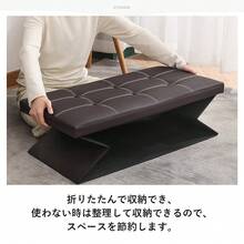 多機能収納スツール 折りたたみ式 オットマン ベンチ 玄関・寝室に最適 大容量 丈夫で快適  モダンデザインけ 幅76*奥行き38*高さ38CM 耐荷重200kg 足置き PUレザー リビング/玄関/寝室適用 おもちゃ箱 洋服収納 化粧品収納ボックス - ブラック - チェックする 6