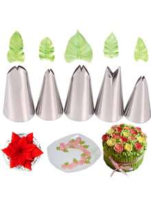 5pcs Stainless Steel Piping Nozzle - Silver - View 4