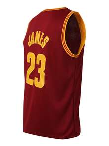 Men's Embroidered Basketball Jersey 23 Red Casual Sleeveless Vest V-Neck T-Shirt Party Sports Top - Red - View 2