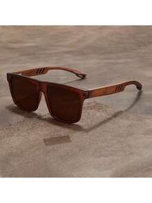 Ultra-Light Unisex Glasses - Retro Walnut Style Frame, Fashionable Glasses Without Prescription With, Suitable Daily And Formal Occasions - Valentine's Day And Father's Day - Wide Frame (>139mm), Casual Wear, Fashionable Design, Durable Material, Polarized Lenses, Unisex Accessories FDJR - 藍色 - 查看 5