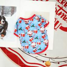 Christmas Style Breathable Vest Sweatshirt Pet Clothing For Dogs, Spring/Summer