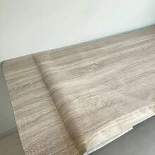 1 卷浅棕色防水可移除厨房橱柜壁纸木质乙烯基包裹橱柜罩橡木灰色木纹接触纸木质壁纸撕下并粘贴木纹接触纸 - 淺灰色 - 查看 20