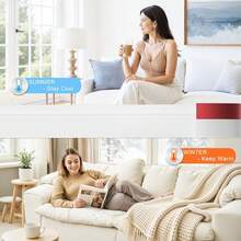ALQD 2 Pack Under Door Draft Stopper, 39 Premium Door Sweep Seal Strip Door Weather Stripping, Save & Easy Instal Sound Proof Bottom Seal - Keeping Out Cold/Hot & Noise - White - View 11