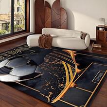 1pc Summer Soccer Carpets, Outdoor Picnic Decorative Rugs, Home Decor Carpets For Living Room, Bedroom, Bathroom, Study, Closet, Lavatory