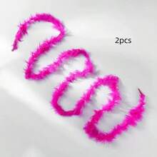 1 Stück bunte künstliche Fellboa 2m Plüschboa für Frauen zum Tanzen, Hochzeit, Party, Halloween, Bühnendekor, Feiertagsparty Kopfschmuck Accessoires, Schal Dekoration, geeignet für Geburtstag, Halloween, Weihnachten, Pferderennen, Teezeremonie, Silvester, Konzert und Heimdekoration, Tanzhochzeit, Bühnenauftritt, Karnevalskostüm und Accessoires, Partyzubehör, ideale Wahl als Geschenk - Verschiedenfarbig - Übersicht 29