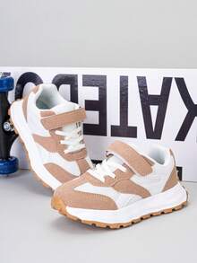 1 Pair Boys' Shoes, 2026 Spring & Autumn New Children's Sports Shoes, Leather Upper Breathable Chunky Sneakers, Toddler & Big Kid Sneakers