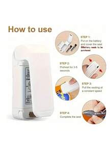 Mini Portable Snack Sealer Machine - Seal Freshness In, Keep Air Out, And Enjoy On-The-Go Convenience With Battery Powered Operation (Batteries Not Included, ≤36V Operating Voltage) - Multicolor - View 12