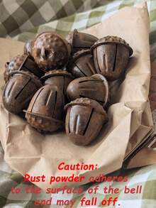 10pcs Rusty Acorn Bells, Rustic Christmas Acorn Bells, Primitive Christmas Wreath Crafts, Suitable For Holiday Christmas Farmhouse Home Decor - Multicolor - View 4