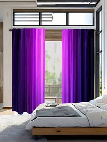 2 件现代紫色杆袋薄纱窗帘 - 时尚半透明卧室和客厅窗帘，易护理涤纶面料，现代家居装饰，卧室窗饰 | 现代窗帘 | 涤纶薄纱窗帘 - 彩色 - 查看 7