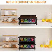 Shoze Coffee Pod Drawer Holder For Capsule 35pcs For ® OriginalLine Pods Drawer Coffee Machine Storage Organizer Stand Sliding For Kitchen Countertop - Black - View 7