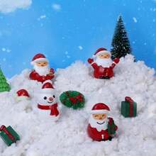 4pcs-Christmas Cute Snowman Festival Decoration Ornament Statues Desktop Small Ornament Decorations - Multicolor - View 5