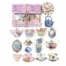 30入組復古浮雕花紋巴洛克風格相簿貼紙，適用於DIY裝飾和拼貼