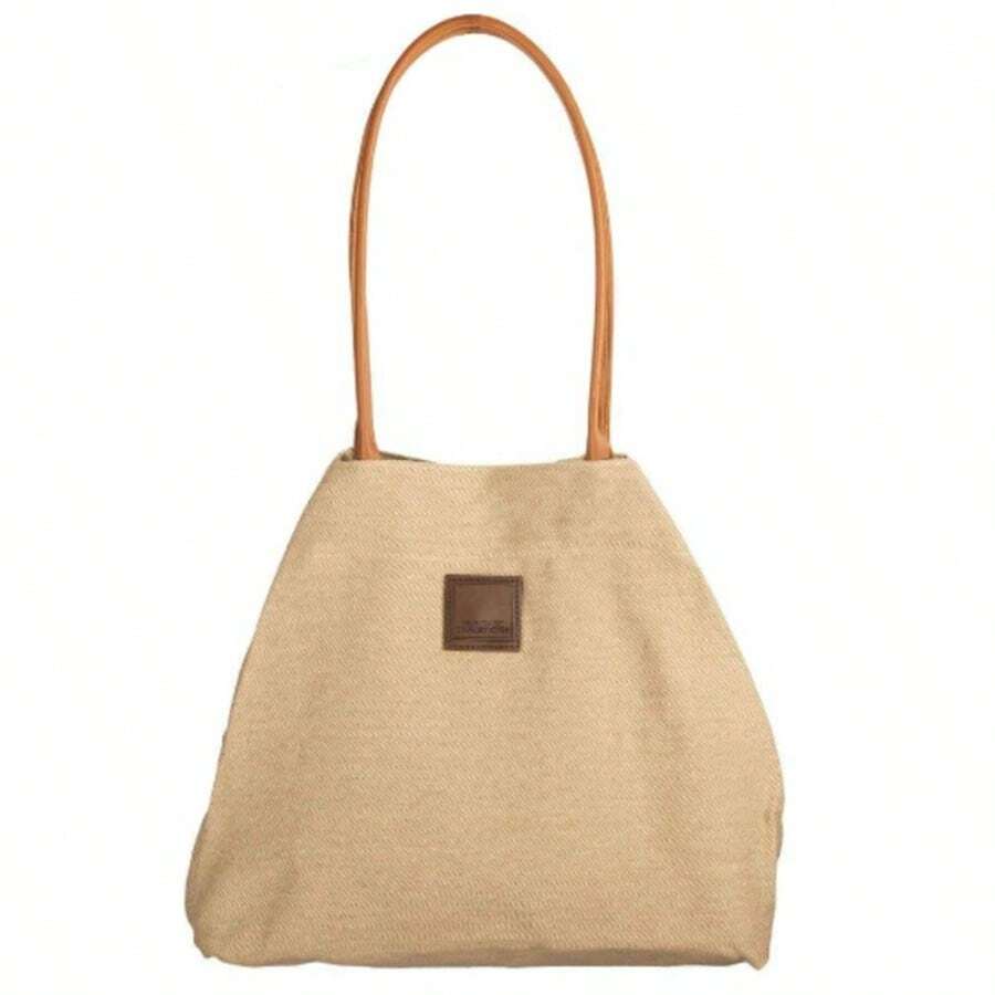 Heritage Plain    Tweed Envelope Bag  Tan Canvas - Khaki - View 1