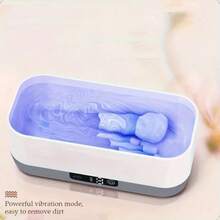 1pc Multi-Function Cleaning Machine, Makeup Brush Cleaner, Glasses Cleaning Box, USB Rechargeable, Small Household Large Capacity Denture & Jewelry Cleaner, Multi-Function Vibrating Cleaning Machine, Battery Capacity: 200mAh